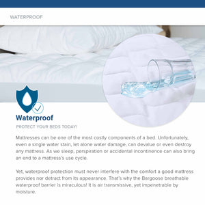 Deluxe Quilted Mattress Pad - Waterproof 