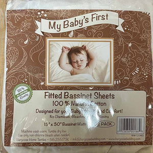 Bargoose Natural Cotton Knit Bassinet Sheets