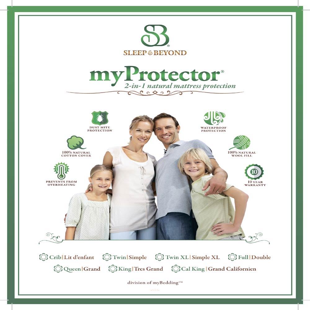 Sleep & Beyond myProtector Waterproof Mattress Pad Information