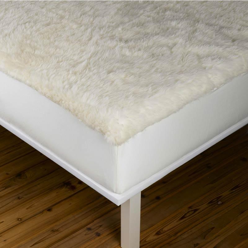 Sleep & Beyond Reversible Wool Mattress Pad - Wool Side